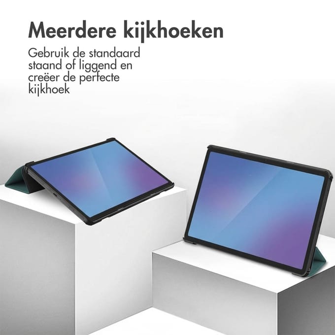 imoshion Tablet Hoes - Geschikt voor Amazon Fire Max 11 - Trifold Bookcase - Donkergroen