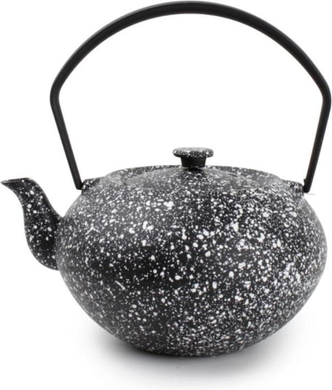 Theepot 45cl zwart/wit Sendai