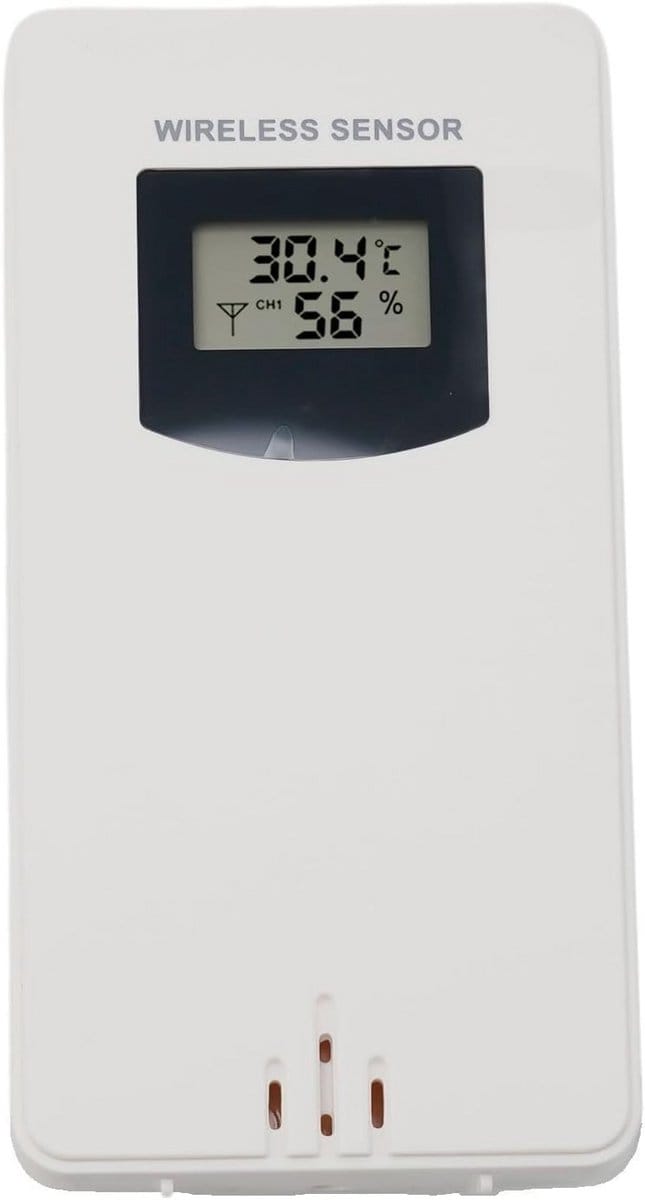 Draadloze Buiten Sensor voor Weerstation - Temperatuur en Vochtigheid Wandmontage