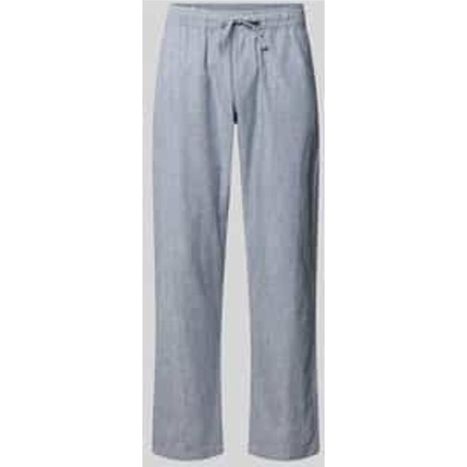 relaxed fit broek van mix van katoen en linnen model 'KANE'