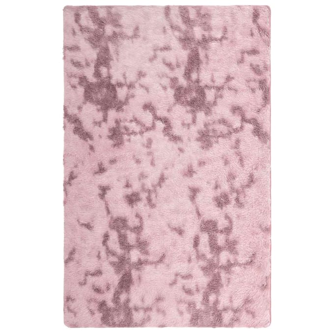 vidaXL - Hoogpolig - vloerkleed - NAVARRA - 130x200 - cm - polyester - stoffig - roze