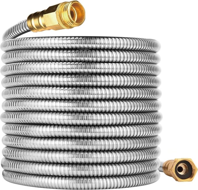 Flexibele metalen tuinslang 22,9 meter roestvrij staal anti-knik