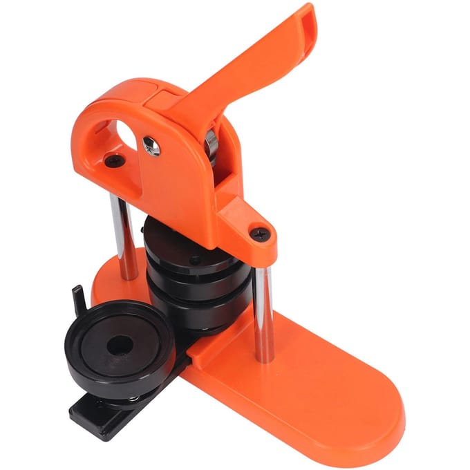 Button Maker DIY Knop Persmachine Kit met 100 STUKS Speld Onderdelen Cirkelsnijder Speld Handmatig 32mm red