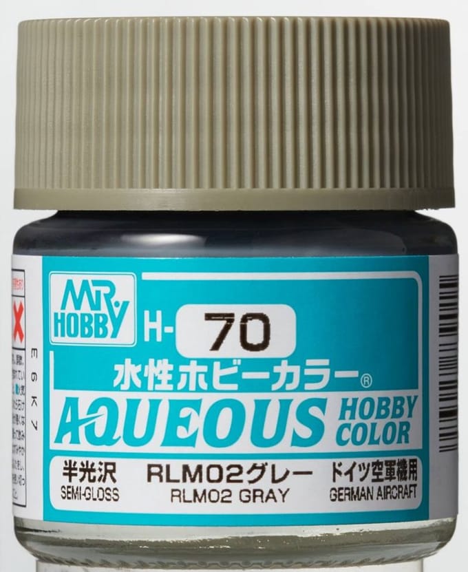 Gunze H-070 - RLM02 Grey Sg - Mr. Hobby Aqueous Modelbouwverf 10ml