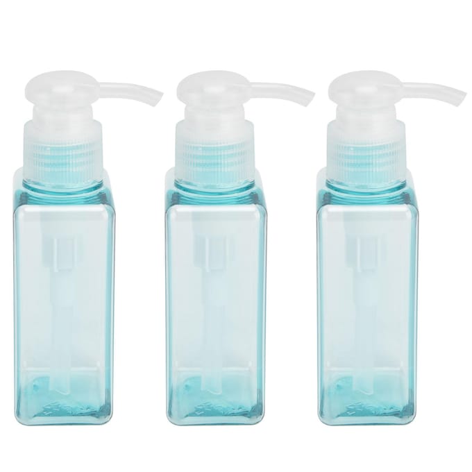 3 STUKS 100ml Pompfles Plastic Lege Zeepdispenser Shampoo Body Wash Lotion Container voor Reizen white