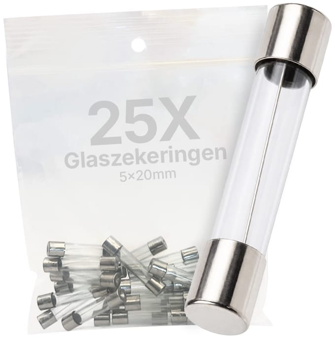 VLTG Glaszekering 5x20mm - 5A - F(snel) - Beschermt tegen overbelasting - 25 stuks