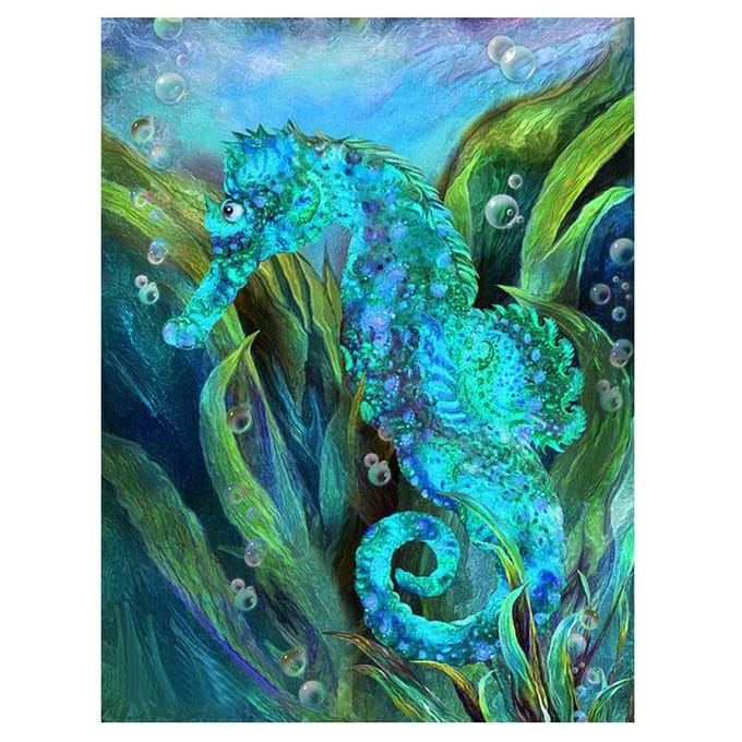 Peinture diamant 5d à faire soi-même, perceuse complète, point de croix 20X30CM blue