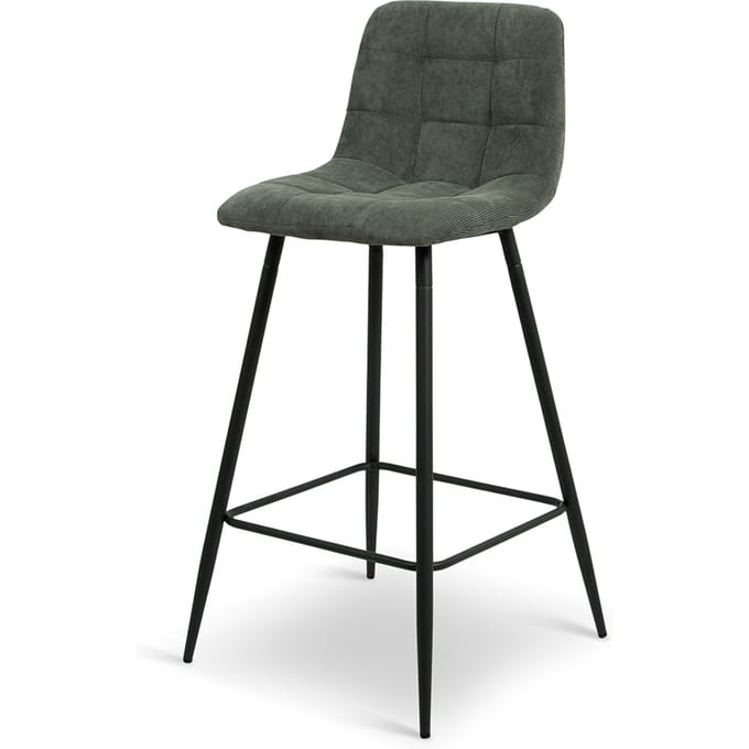 Milton & Oldbrook Ribstof Barkruk Rome Groen