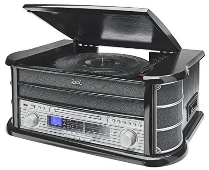 Nostalgisch Compact Muziekcentrum met Vinylplatenspeler en USB Digitalisering