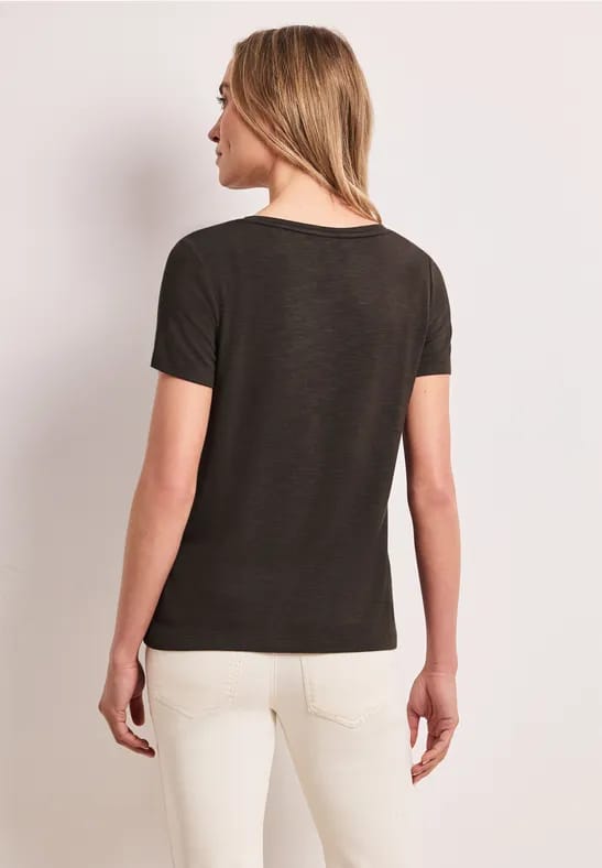 Shirt met korte mouwen, ronde hals en print