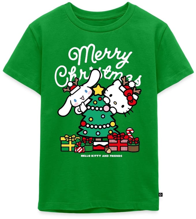 Hello Kitty En Cinnamoroll Kerstontwerp Premium T Shirt Kinderen