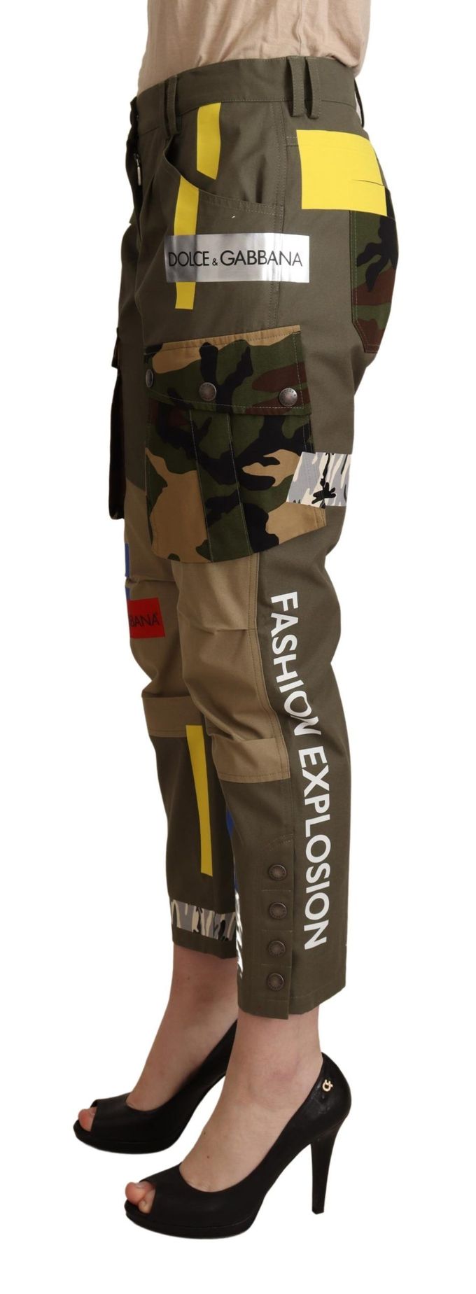Multicolor Camouflage Patchwork Broek Pan72085