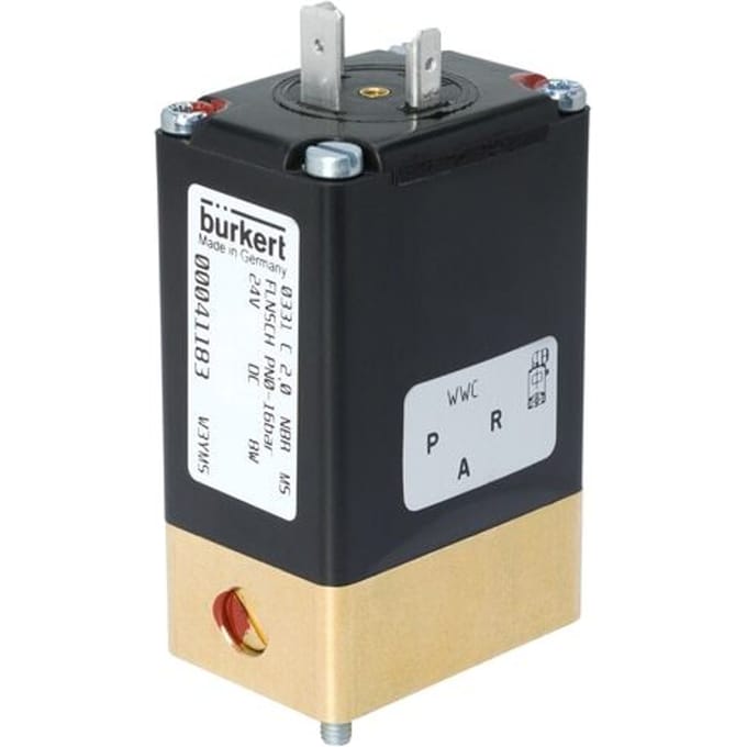 Magneetventiel 32x46 mm SFB flens NO Messing NBR 0-5bar/73psi 24VDC 331 45536