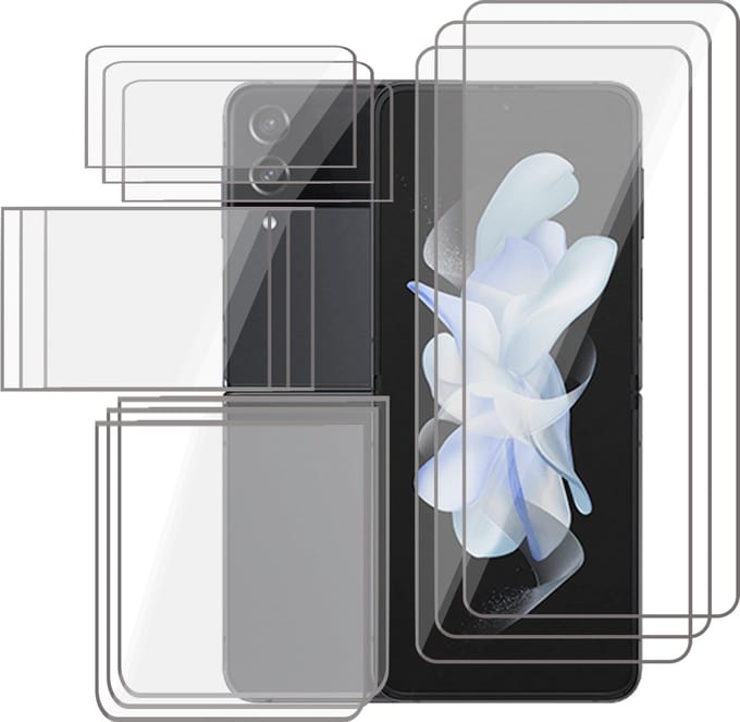 Screenprotector geschikt voor Samsung Galaxy Z Flip 4 - 3x FlexGuard Screen Protector