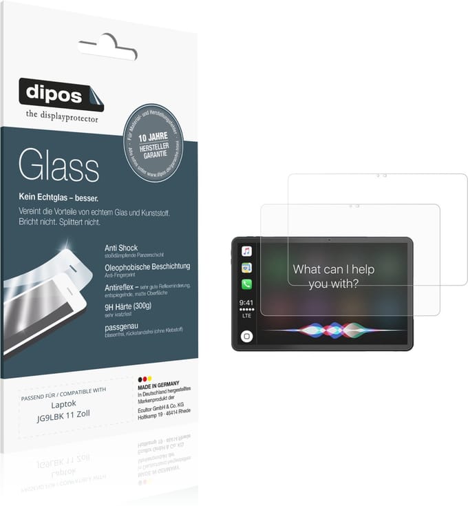 dipos – 2x Matte Pantserfolie geschikt voor Laptok JG9LBK 11 Zoll | 9H Screenprotector
