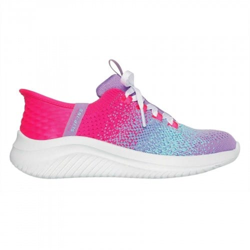 Skechers Kinderen Ultra Flex 3.0 Gradient Sneakers (Roze/Wit/Pastelgroen)