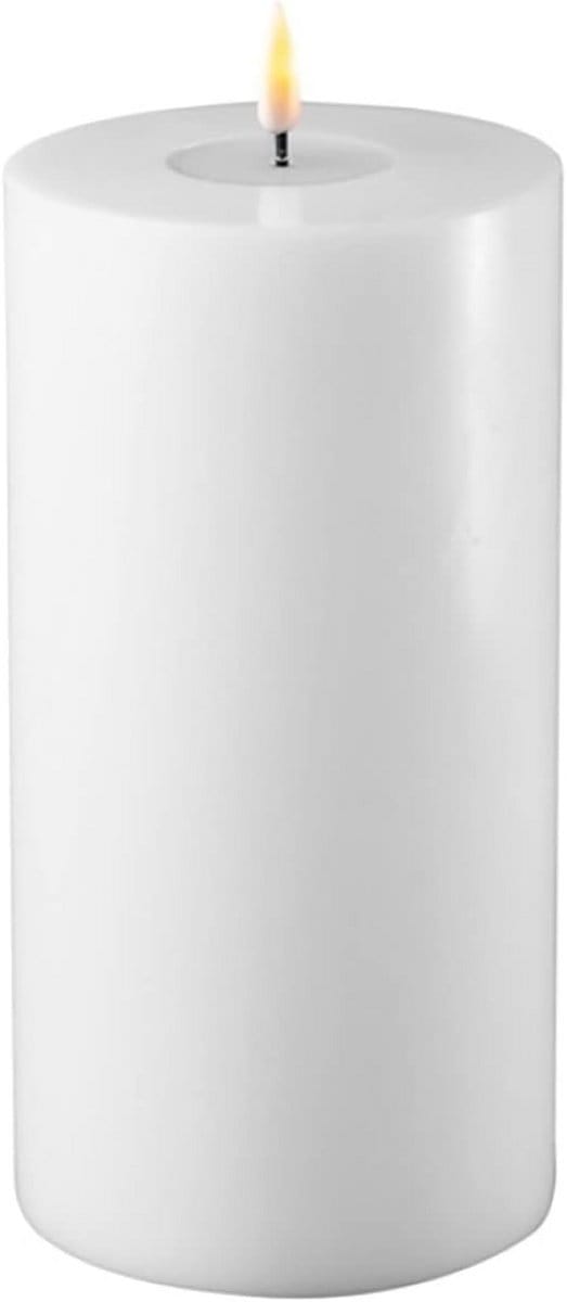 Led kaars - Decoratieve lamp - Sfeervol interieur - Echte wasspiegel - 10 x 20 cm - Wit