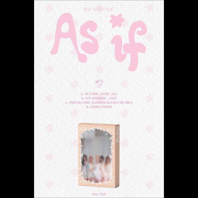 (willekeurige/lid versie.) ifeye [Alsof] Platformversie. 3e EP Album + Gratis Cadeau Random ver. 2EA white