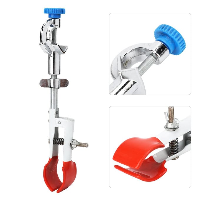 Laboratoire Réglable Condenseur de Flacon Pince Tube à Essai Direction Modifiable red
