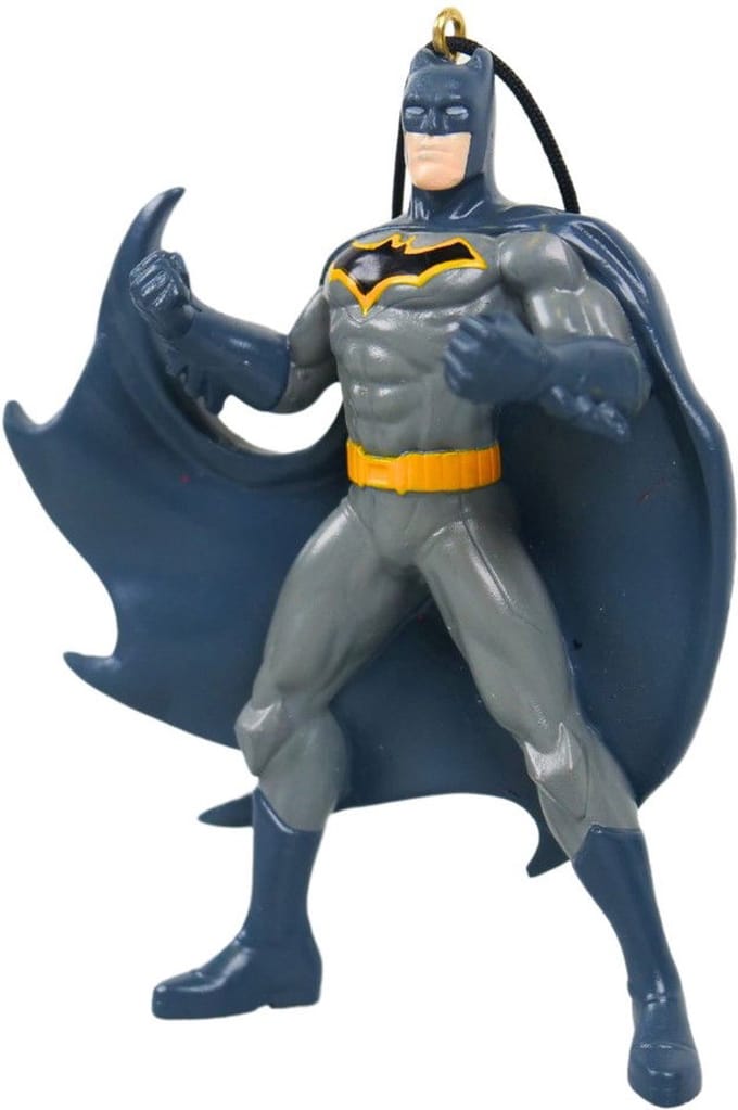 Kurt S. Adler kunststof kerstbal - dc comics batman 9cm grijs 1 stuks