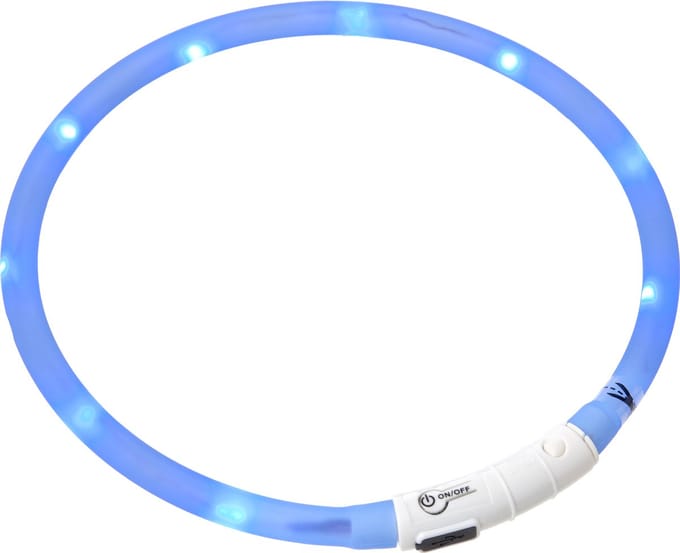 Flamingo Visio Led Halsband 70 cm - Hondenhalsband - Blauw