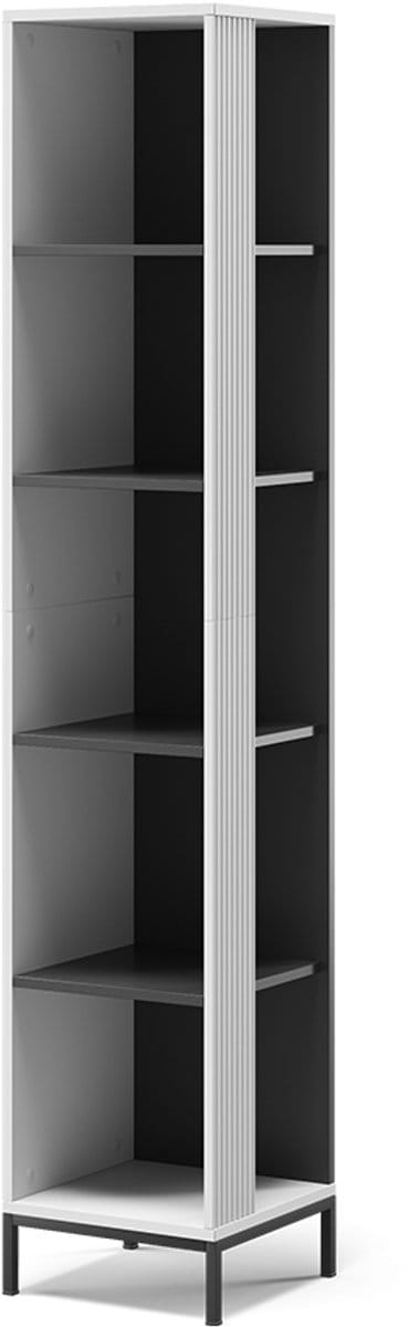 Vicco Eliza Boekenkast – 36 x 188 cm met 5 compartimenten Wit