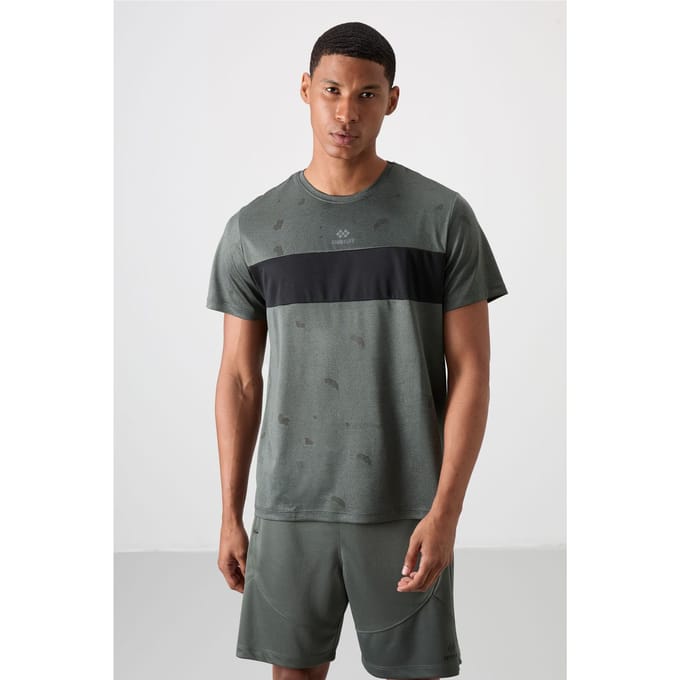 Heren Kleurverloop Crew Neck T-Shirt