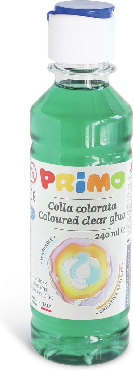 Primo Lijm op waterbasis groen 240ml knutselplezier.