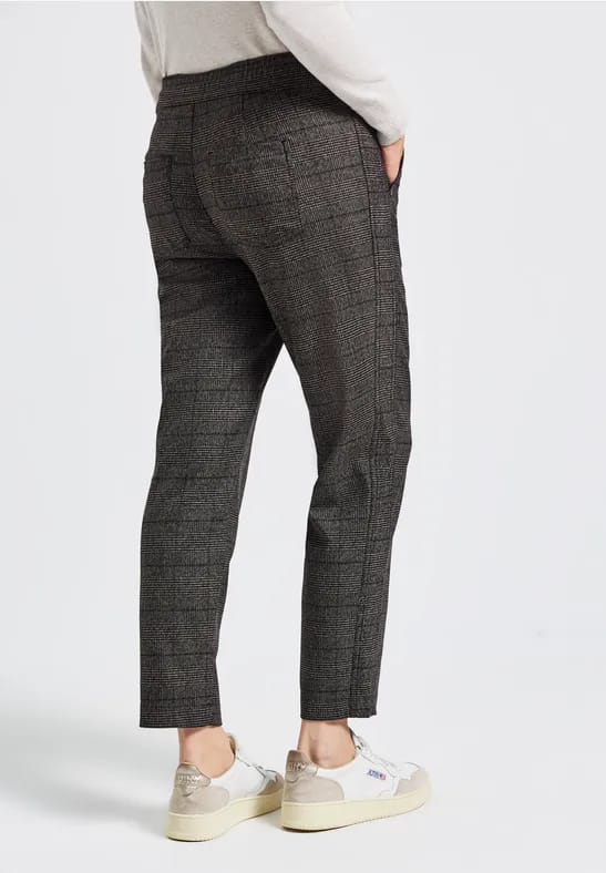 Geruite loose fit broek