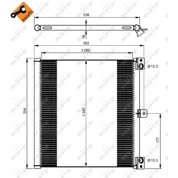 Condensor, airconditioning NRF 350203