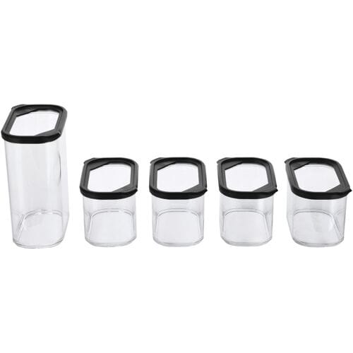 SILVERCREST Vershoudbakjes 5-delig (Set 2 maten/zwart)