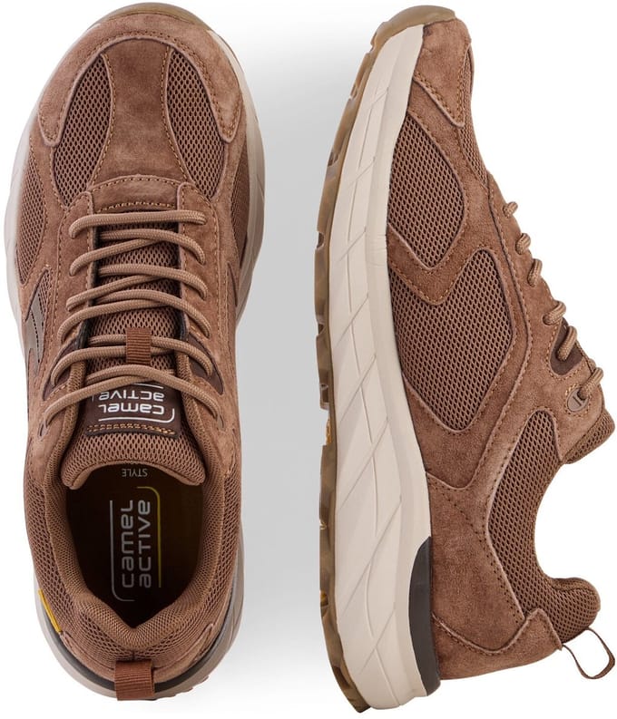 camel active Sneakers met een gripvaste zool - Maat menswear-43 - Lichtbruin