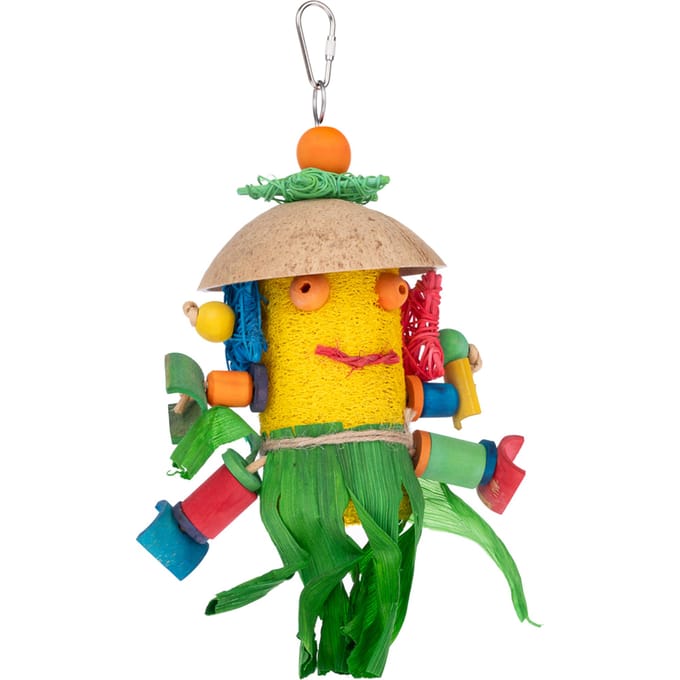 TIAKI Vogelspielzeug Luffa-Männchen ca. L 30 x B 16 x H 10 cm