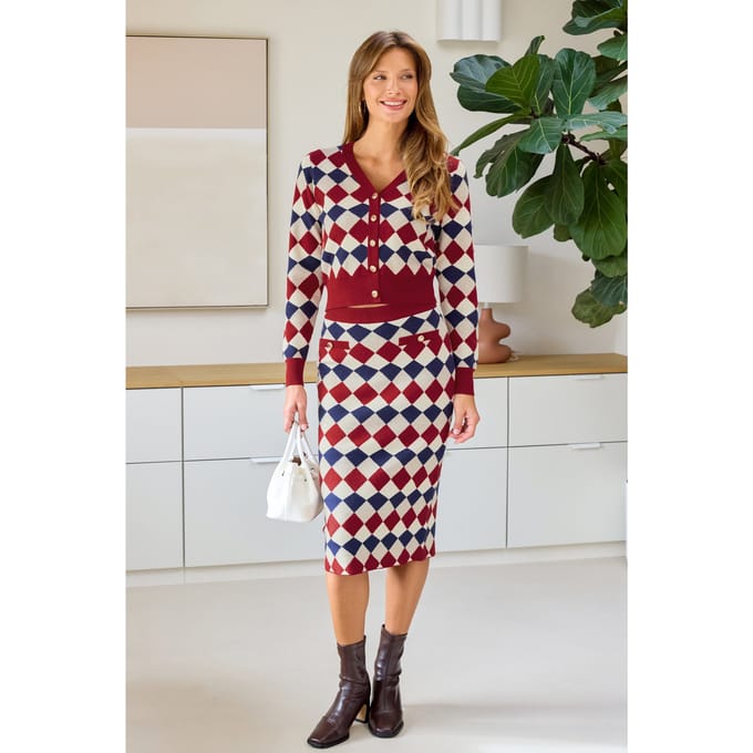 Well-Read Argyle Sweaterrok
