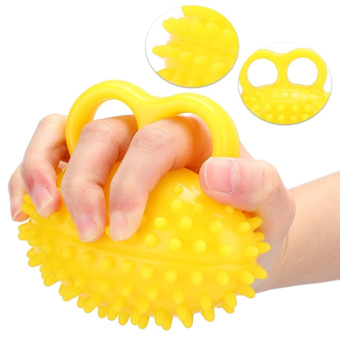 Handversterker Vingeroefenaar Beroerte Hemiplegie Revalidatietraining Handknijpbal yellow