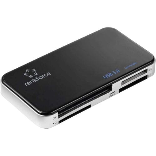 Renkforce RF-PCR-350 Externe geheugenkaartlezer USB-A 3.0 Zwart
