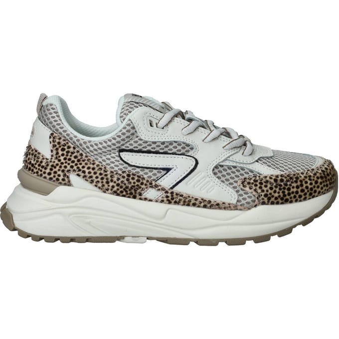 HUB Grid-w Sneakers Dames - Leren Sneaker - Wit - Maat 42