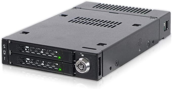 M.2 NVMe Wisselframe - SSD Behuizing M.2 Adapter - Opslag Uitbreiden - Dubbele M.2 Ondersteuning - 3.5 inch - Zwart