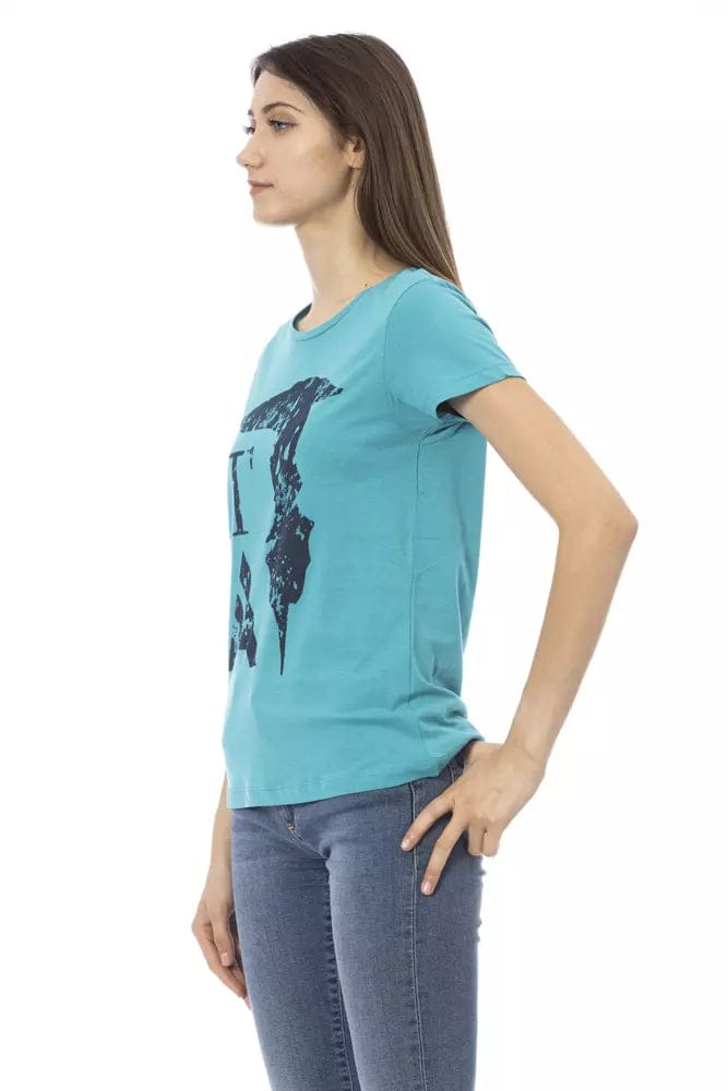 Trussardi Action Lichtblauwe Katoenen Dames T-Shirt