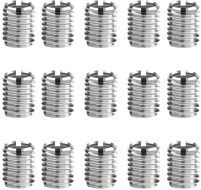 15x Schroefdraad Reparatie Bussen RVS Zelf Tappend M6 naar M8