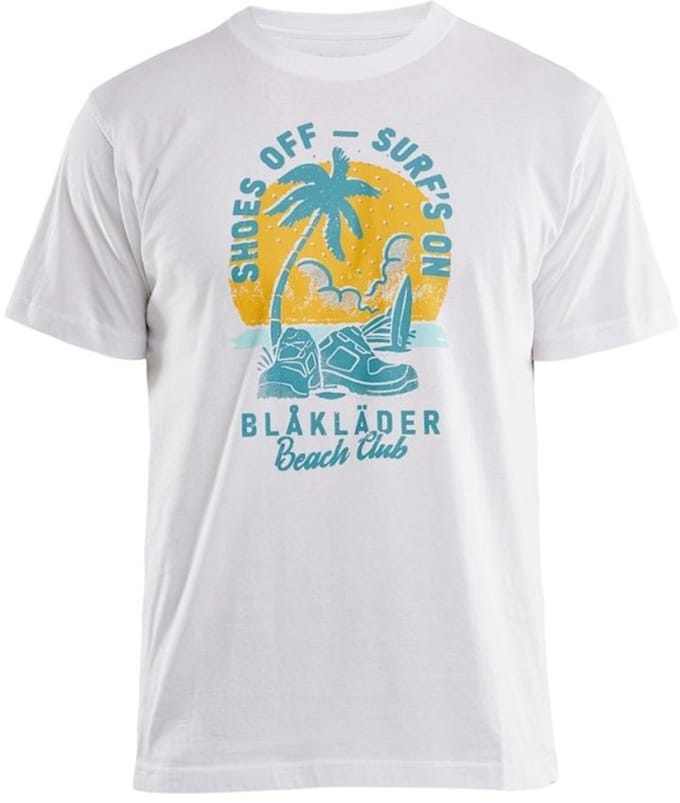 Blåkläder T-Shirt - 9418 - Beach club - wit - limited edition - maat L