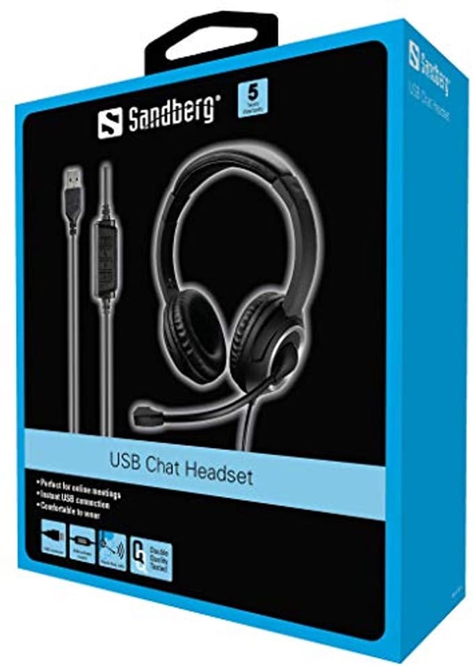 USB Chat Headset met Geïntegreerde Volumeregeling en Comfortabele Oorkussens