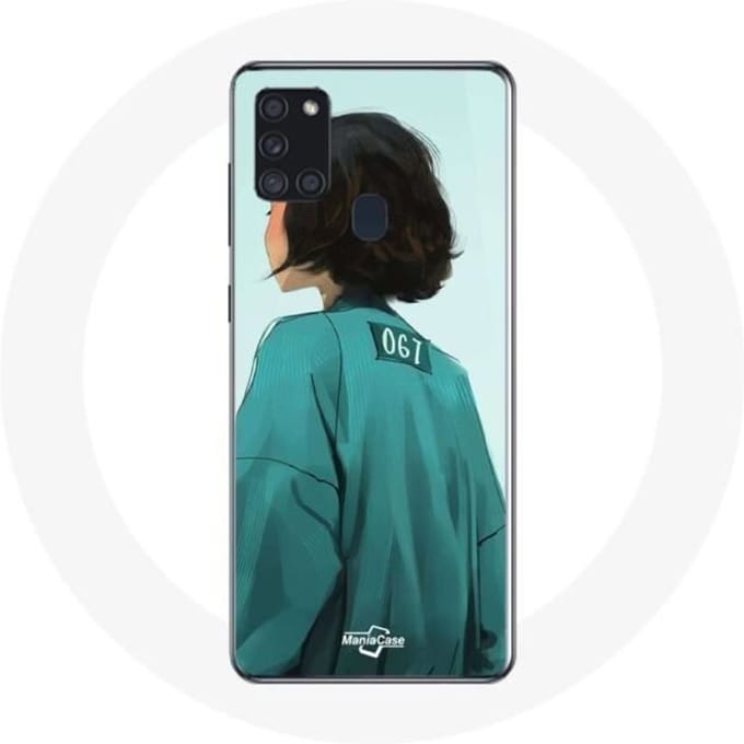 Hoesje - Samsung - Galaxy A21S - Squid Game - Kang Sae Byeok - Flexibel - Blauw