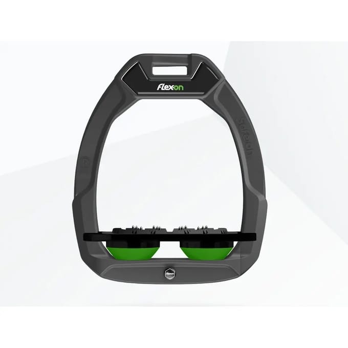 Veiligheidsstijgbeugels Plat Ultra Grip Antraciet/Zwart/Groen Flex-On Safe-On