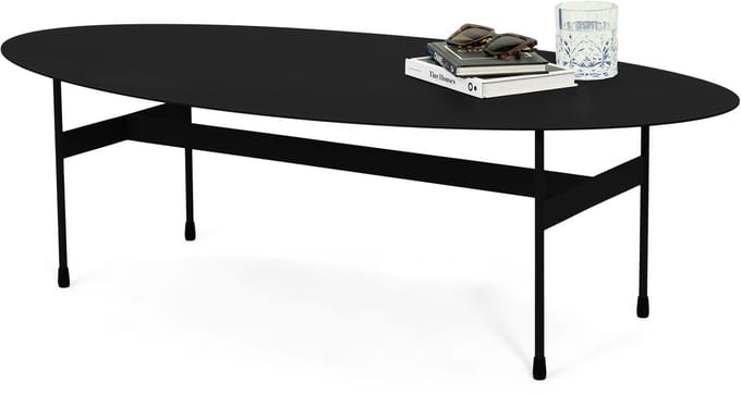 Spinder Design salontafel Mira Oval - Zwart - Staal