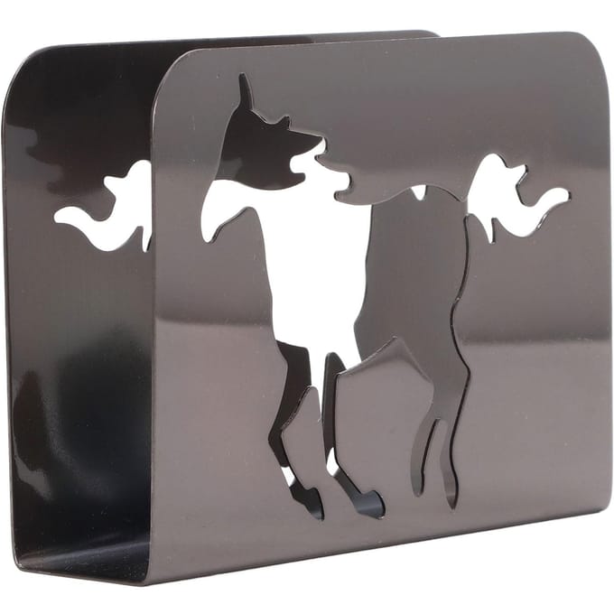 Paard Servethouder IJzerkunst Verticale Servethouder Elegant Gebogen Multifunctioneel Metaal Servet black