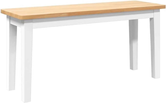 Bank 90cm - Zitbank Sofa - Extra Zitplaats - Massief Hout - 90 cm - Wit