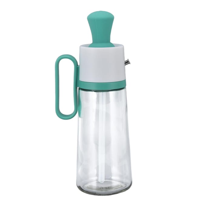 Oliekaraf 550ml Anti-lek Azijndispenser Capaciteit Zichtbaar Glanzende Oliedispenser met Schaal voor L(for 6.5-9kg) white