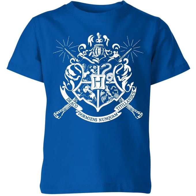 Harry Potter Hogwarts House Crest Kids' T-Shirt - Blue - 122/128 (7-8 jaar)
