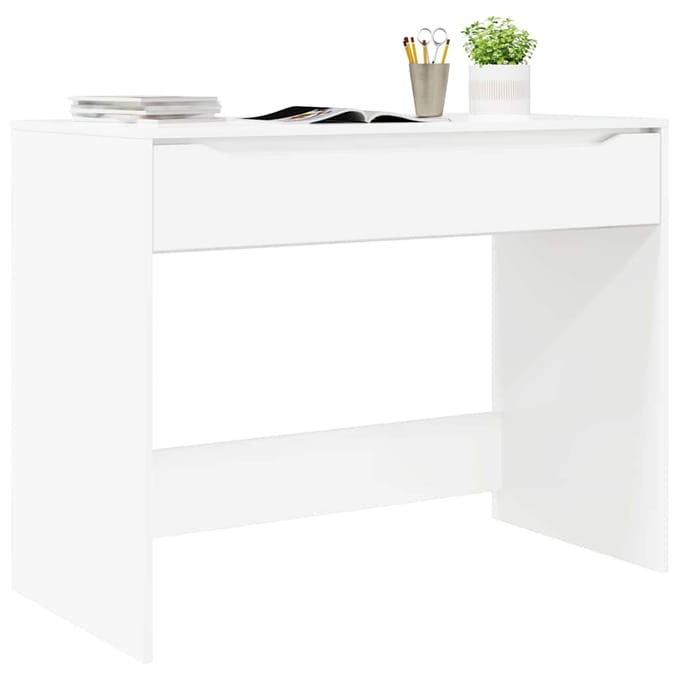 vidaXL - Bureau - Hoogglans - Wit - 100 - x - 50 - x - 78 - cm - Geconstrueerd - hout